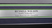 Seattle Seahawks Russell Wilson Autographed Framed Gray Nike Twill Jersey RW Holo Stock #185069