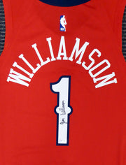 New Orleans Pelicans Zion Williamson Autographed Authentic Red Nike Jersey Size 48 Fanatics Holo Stock #185353