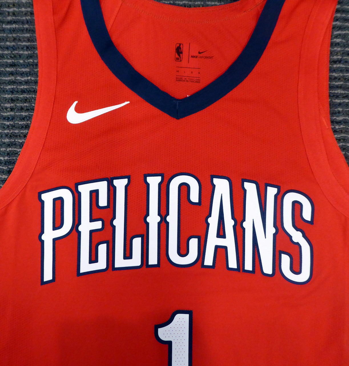 New Orleans Pelicans Zion Williamson Autographed Authentic Red Nike Jersey Size 48 Fanatics Holo Stock #185353