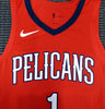 New Orleans Pelicans Zion Williamson Autographed Authentic Red Nike Jersey Size 48 Fanatics Holo Stock #185353