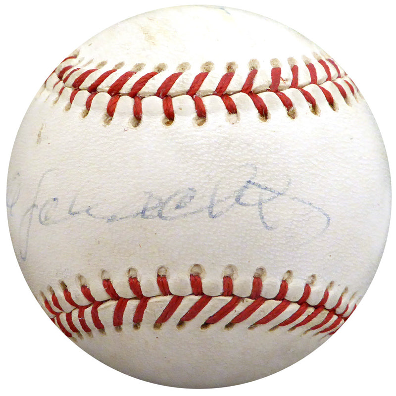 Al Schacht Autographed Official League Baseball Clown Prince Of Baseball Beckett BAS #H10687