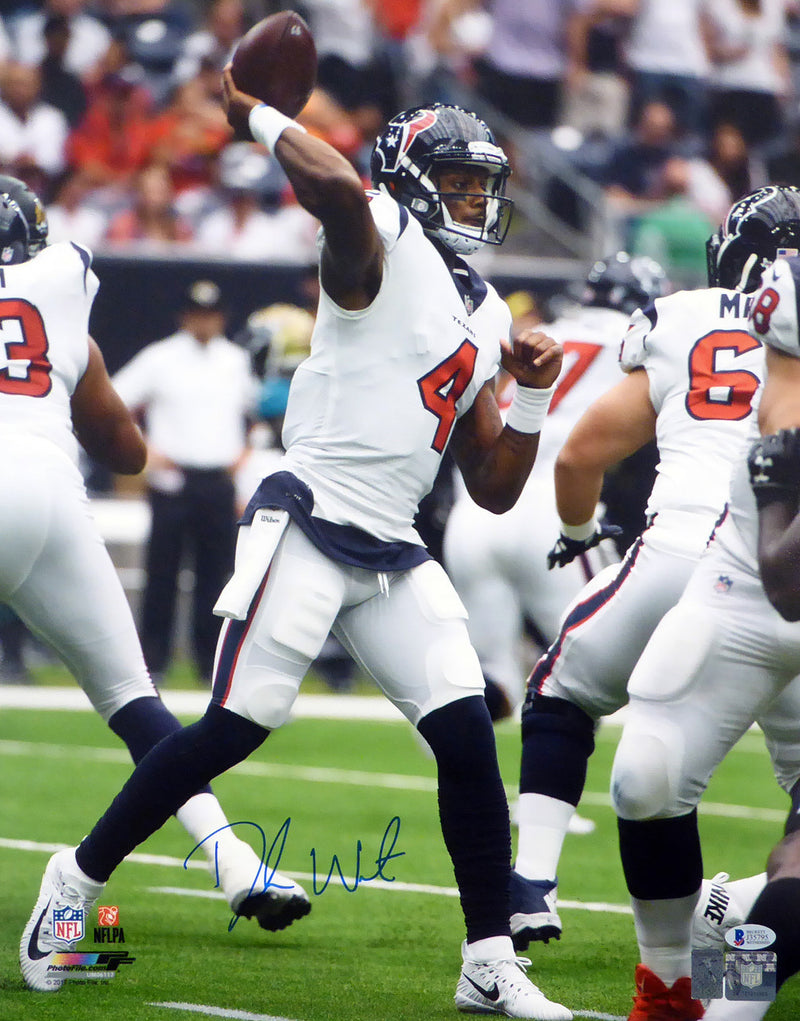 Deshaun Watson Autographed 16x20 Photo Houston Texans Beckett BAS Stock #125345