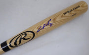 Cristian Pache Autographed Blonde Rawlings Baseball Bat Oakland A's Beckett BAS Stock #186810
