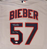 Cleveland Indians Shane Bieber Autographed Gray Nike Jersey Size L "Go Tribe" Beckett BAS Stock #187726