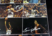 1978-79 NBA Champions Seattle Supersonics Autographed 17x22 Poster Photo With 9 Total Signatures Including Fred Brown & Lenny Wilkens MCS Holo #51051