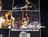 1978-79 NBA Champions Seattle Supersonics Autographed 17x22 Poster Photo With 9 Total Signatures Including Fred Brown & Lenny Wilkens MCS Holo #51046