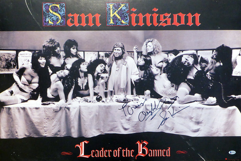 Sam Kinison Autographed 23x35 Poster Comedian "To Craig" Beckett BAS #H10163