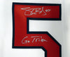Cleveland Indians Shane Bieber Autographed White Nike Jersey Size XL "Go Tribe" Beckett BAS Stock #190030