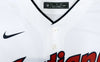 Cleveland Indians Shane Bieber Autographed White Nike Jersey Size XL "Go Tribe" Beckett BAS Stock #190030