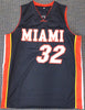 Miami Heat Shaquille Shaq O'Neal Autographed Black Jersey On 2 Beckett BAS Stock #191016