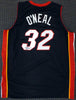 Miami Heat Shaquille Shaq O'Neal Autographed Black Jersey On 3 Beckett BAS Stock #191015