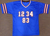 Buffalo Bills Team Greats Autographed Blue Jersey With 3 Signatures Including Jim Kelly, Thurman Thomas & Andre Reed Beckett BAS Stock #191972