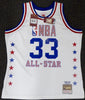 Boston Celtics Larry Bird Autographed White Mitchell & Ness 1988 All Star Game Rhinestone Swingman Jersey Size XL (Smudged) Beckett BAS #WA54224