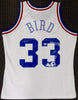Boston Celtics Larry Bird Autographed White Mitchell & Ness 1988 All Star Game Rhinestone Swingman Jersey Size L (Smudged) Beckett BAS #WA54235