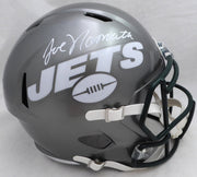 Joe Namath Autographed New York Jets Full Size Flash Speed Replica Helmet Beckett BAS QR #WI75062