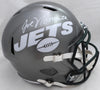 Joe Namath Autographed New York Jets Full Size Flash Speed Replica Helmet Beckett BAS QR #WI75062