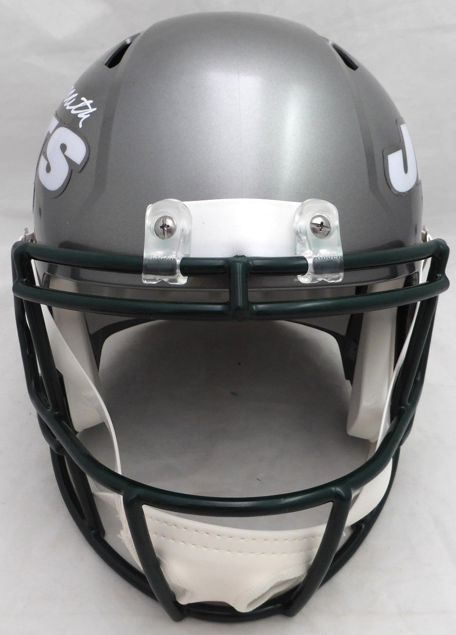Joe Namath Autographed New York Jets Full Size Flash Speed Replica Helmet Beckett BAS QR #WI75062