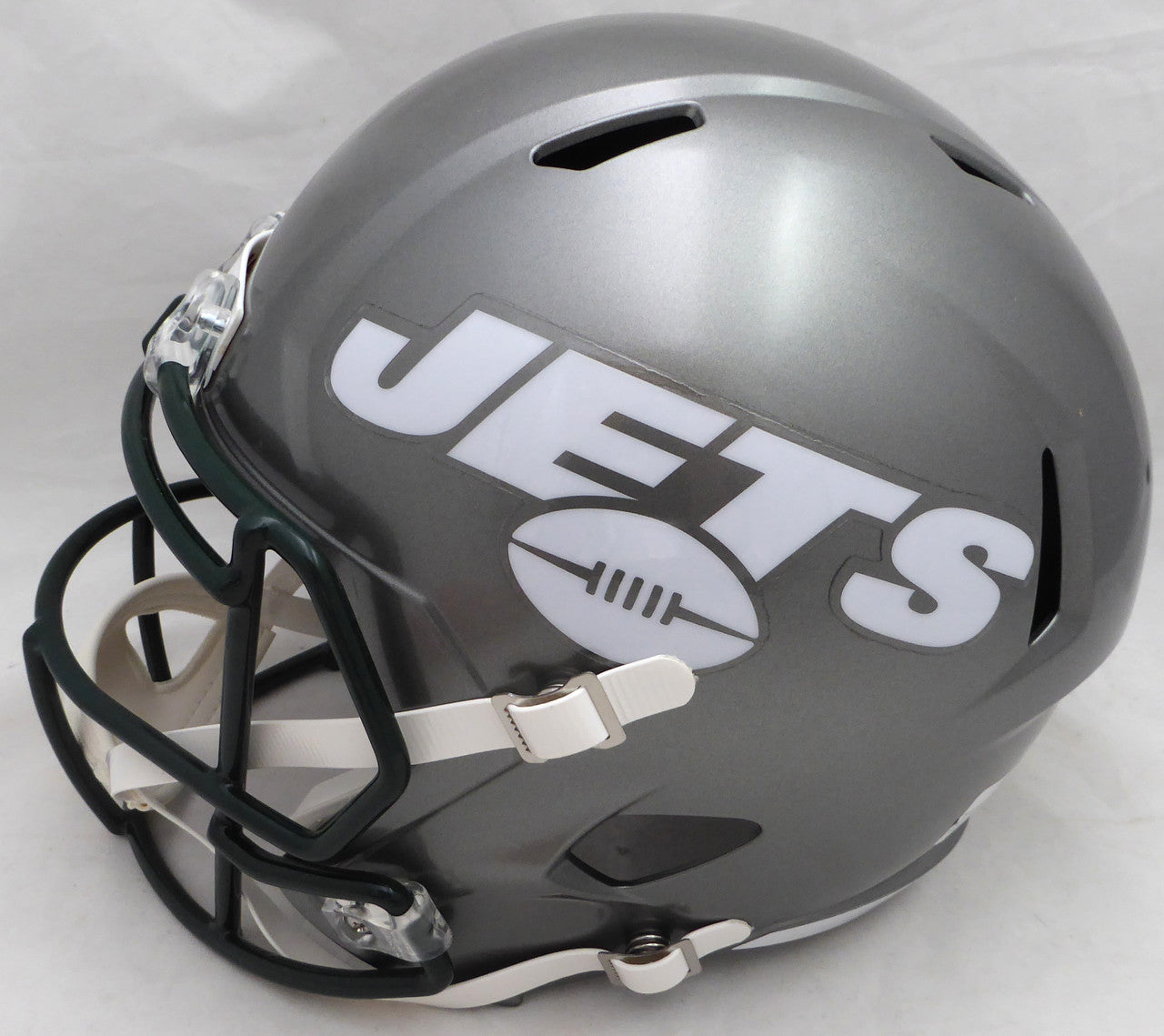 Joe Namath Autographed New York Jets Full Size Flash Speed Replica Helmet Beckett BAS QR #WI75062