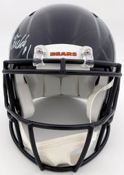 Justin Fields Autographed Chicago Bears Blue Full Size Authentic Speed Helmet Beckett BAS QR Stock #194774