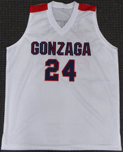 Gonzaga Bulldogs Corey Kispert Autographed White Jersey MCS Holo Stock #194894