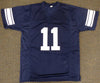 BYU Cougars Zach Wilson Autographed Blue Jersey Beckett BAS Stock #195159