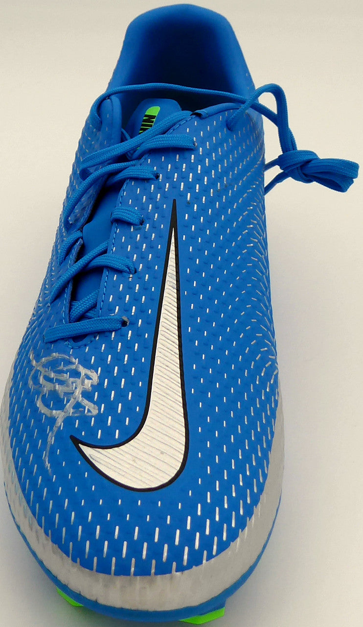 Mason Mount Autographed Blue Nike Phantom Cleat Shoe Chelsea F.C. Size 10.5 Beckett BAS #K06436