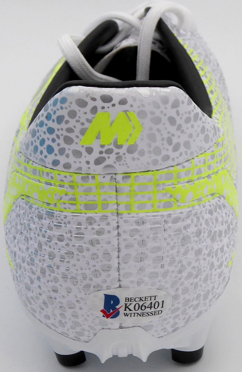 Mason Mount Autographed Silver & Yellow Nike Mercurial Cleat Shoe Chelsea F.C. Size 10 Beckett BAS #K06401