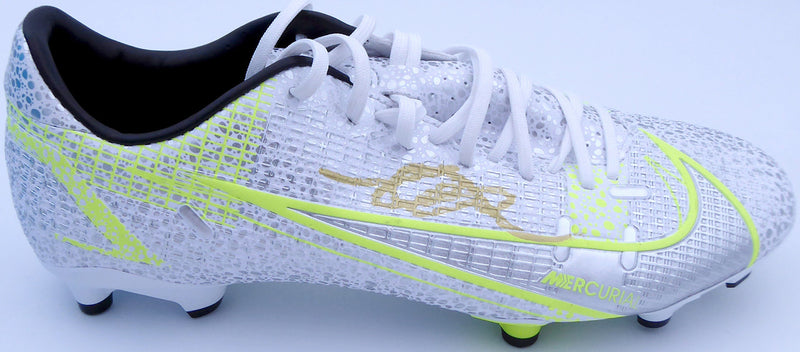 Mason Mount Autographed Silver & Yellow Nike Mercurial Cleat Shoe Chelsea F.C. Size 8 Beckett BAS #K06350