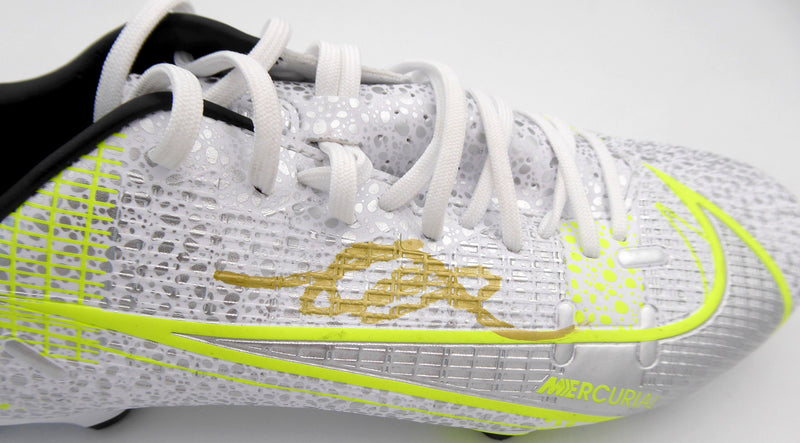 Mason Mount Autographed Silver & Yellow Nike Mercurial Cleat Shoe Chelsea F.C. Size 8 Beckett BAS #K06350