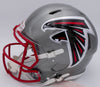 Kyle Pitts Autographed Atlanta Falcons Flash Silver Full Size Authentic Speed Helmet "Dirty Bird" (Smudge) Beckett BAS QR #WL25817