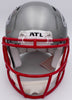Kyle Pitts Autographed Atlanta Falcons Flash Silver Full Size Authentic Speed Helmet "Dirty Bird" (Smudge) Beckett BAS QR #WL25816