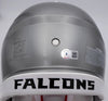 Kyle Pitts Autographed Atlanta Falcons Flash Silver Full Size Authentic Speed Helmet "Dirty Bird" (Smudge) Beckett BAS QR #WL25816