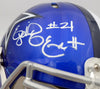 Ezekiel Elliott Autographed Dallas Cowboys Flash Blue Full Size Authentic Speed Helmet (Smudge) Beckett BAS #WT81470