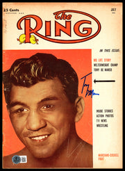 Tony De Marco Autographed Ring Magazine Beckett BAS QR #BM37212