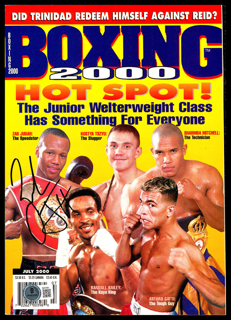 Zab Judah Autographed Magazine Beckett BAS QR #BM37851