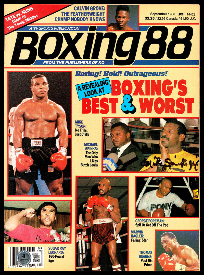 Michael Spinks "Jinx" Autographed Magazine Beckett BAS QR #BM37862