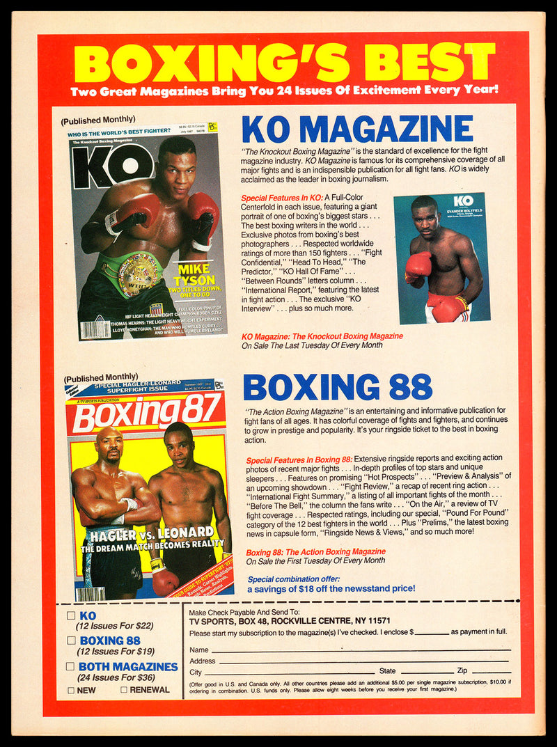Michael Spinks "Jinx" Autographed Magazine Beckett BAS QR #BM37862