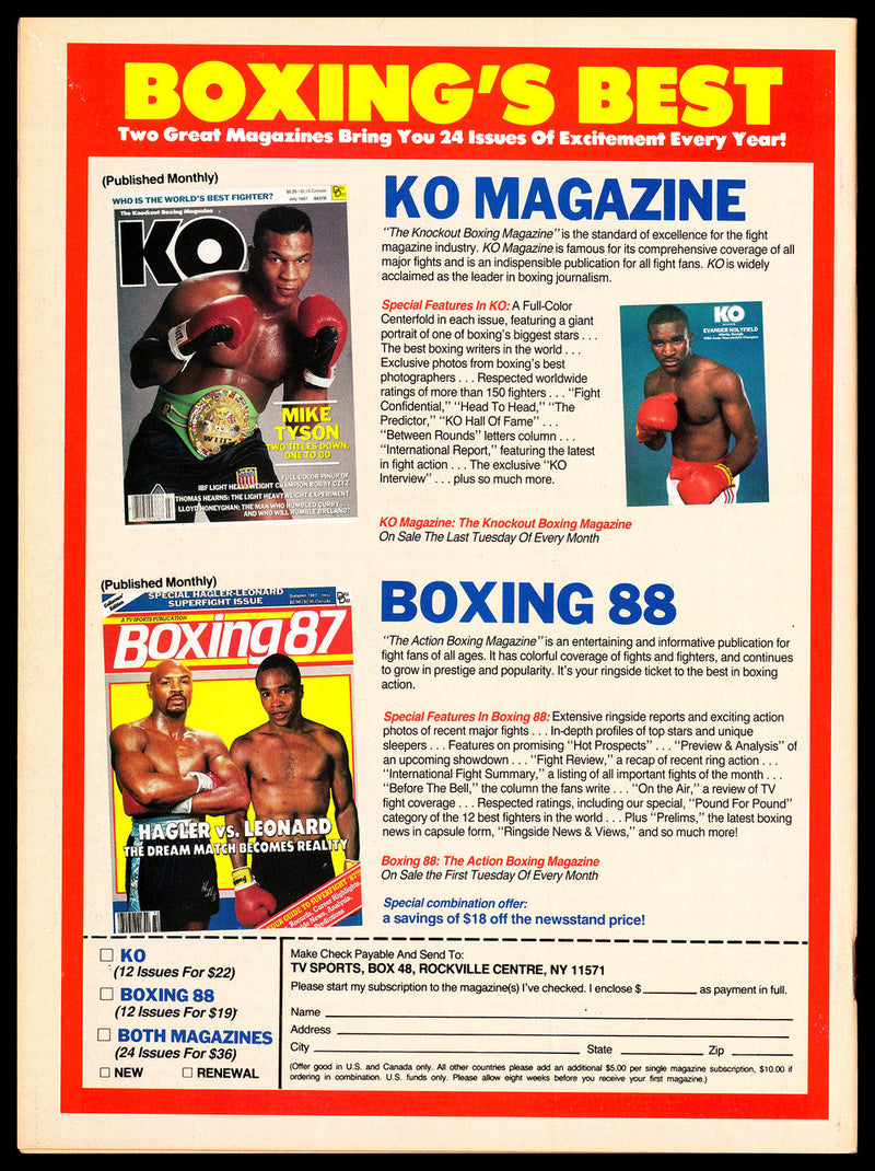 Michael Spinks "Jinx" Autographed Magazine Beckett BAS QR #BM37839