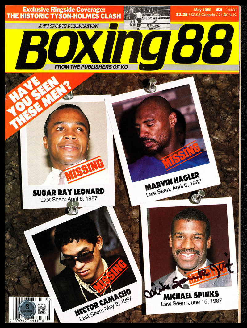 Michael Spinks "Jinx" Autographed Magazine Beckett BAS QR #BM37838