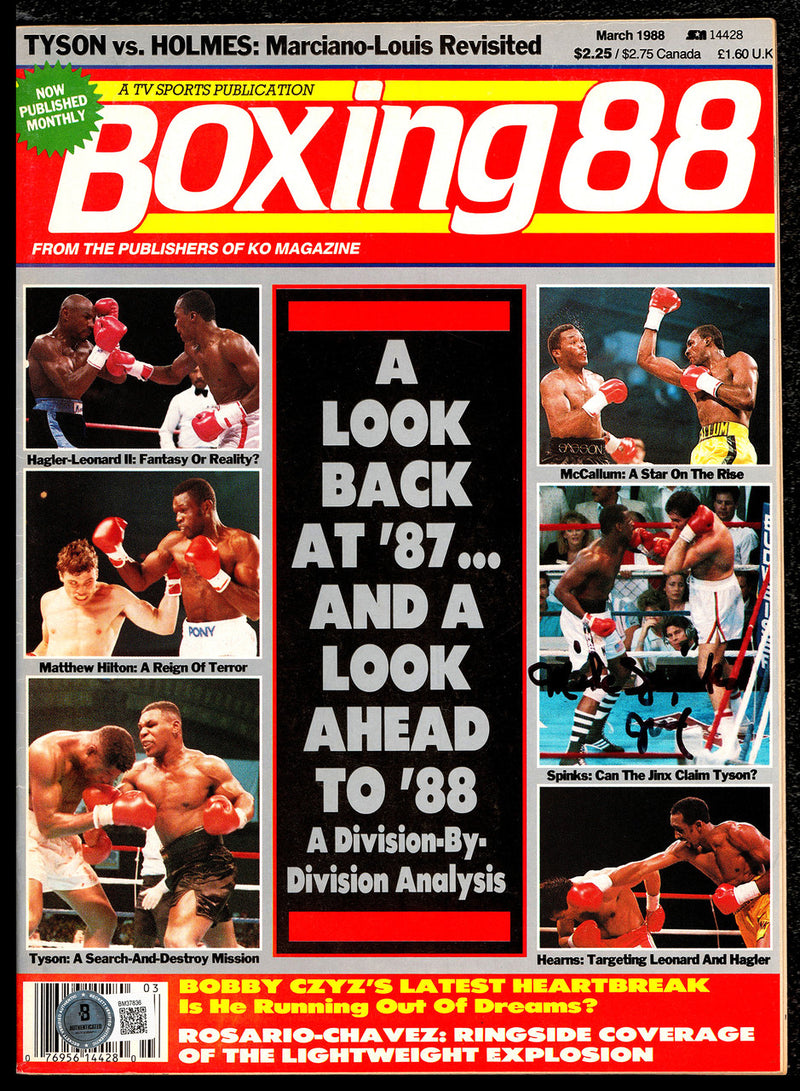 Michael Spinks "Jinx" Autographed Magazine Beckett BAS QR #BM37836