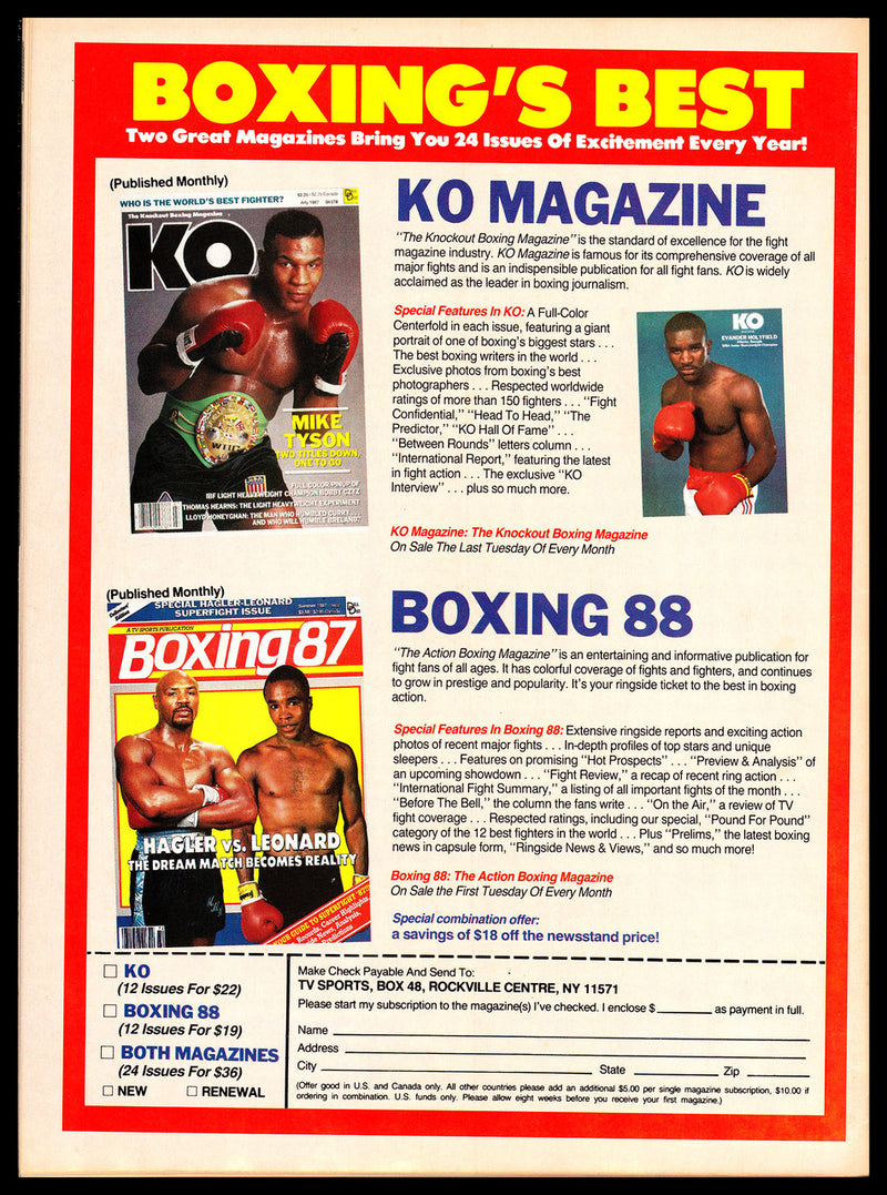 Michael Spinks "Jinx" Autographed Magazine Beckett BAS QR #BM37836