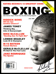 Riddick Bowe Autographed Magazine Beckett BAS QR #BM37856