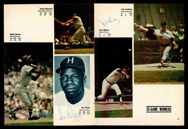Harmon Killebrew, Jim Wynn & Jim Lonborg Autographed 8.5x11.5 Magazine Page Photo SKU #236208