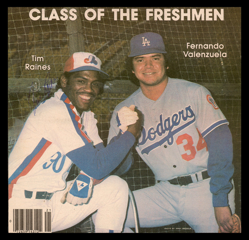 Tim Raines Autographed 10x10 Magazine Page Photo Montreal Expos SKU #236209