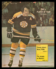 Phil Esposito Autographed Sporting News Cover Boston Bruins SKU #236220