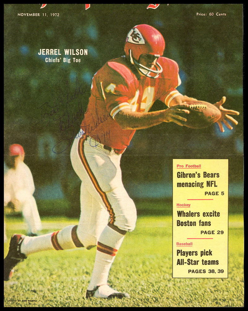 Jerrel Wilson Autographed Sporting News Cover Kansas City Chiefs "To Dick" SKU #236353