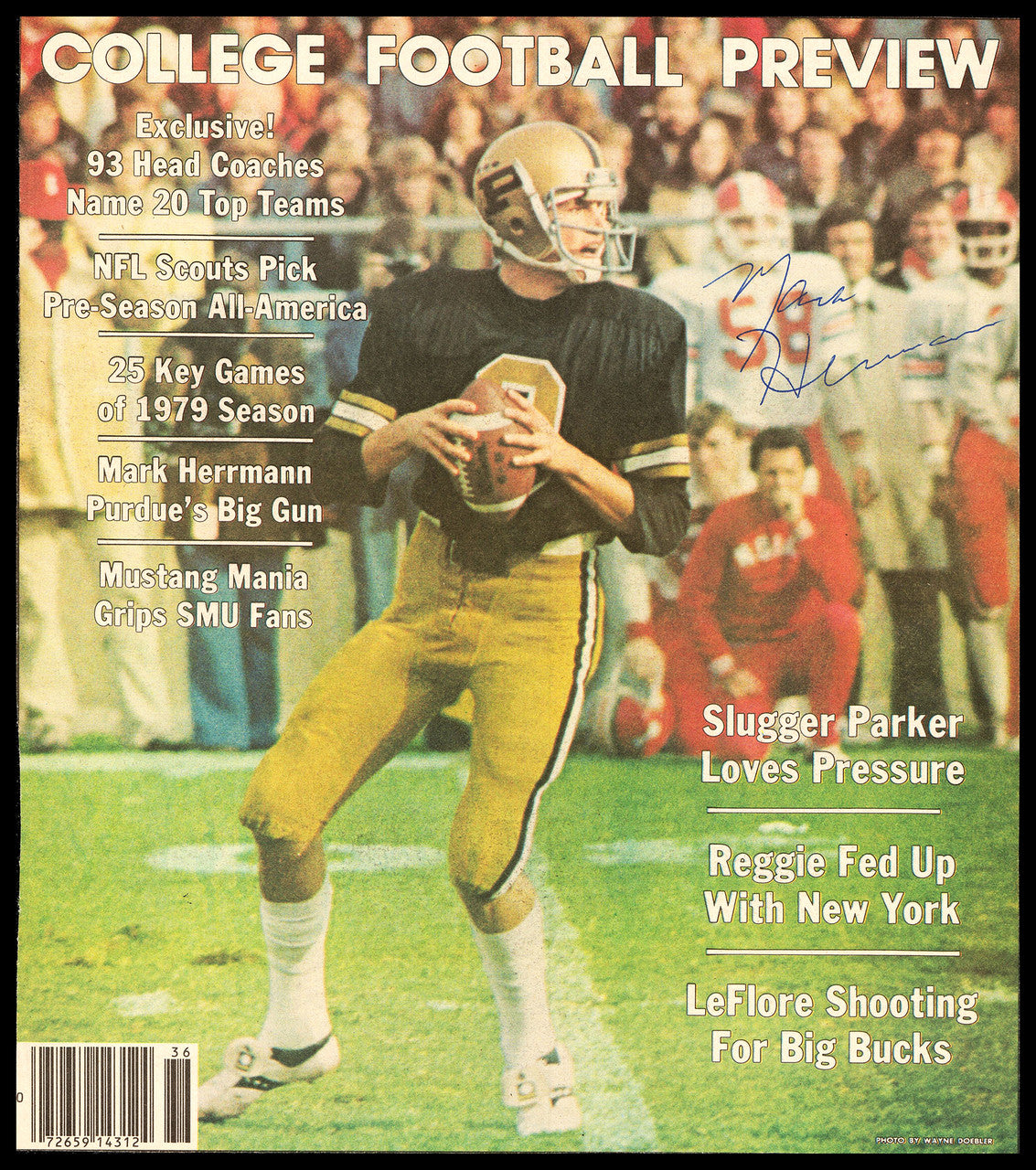 Mark Herrmann Autographed Magazine Page Photo Purdue SKU #236372