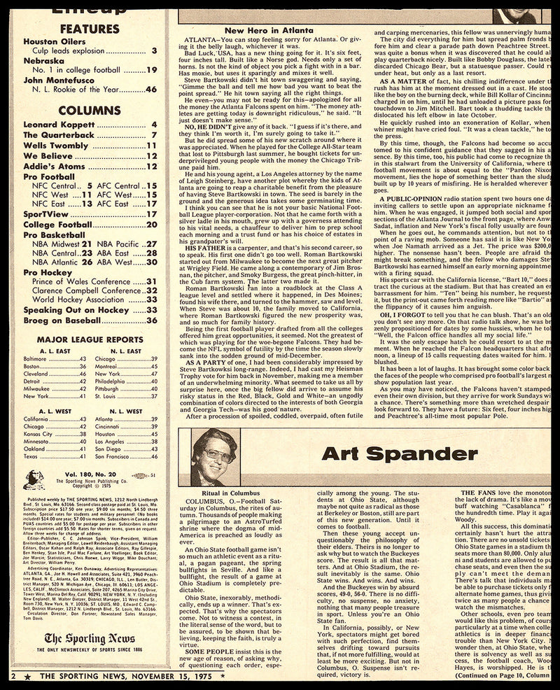 Curley Culp Autographed Sporting News Cover Houston Oilers SKU #236347