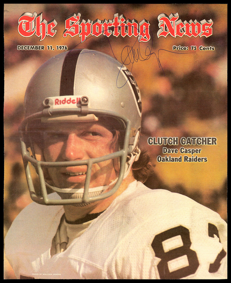 Dave Casper Autographed Sporting News Cover Oakland Raiders SKU #236285