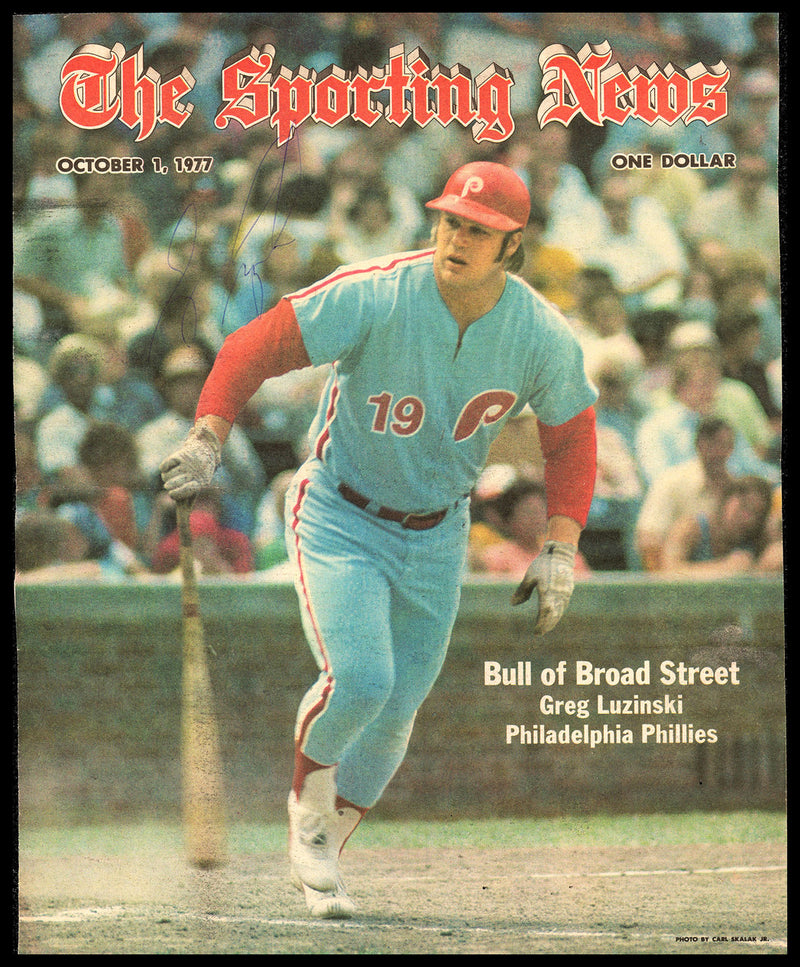 Greg Luzinski Autographed Sporting News Cover Philadelphia Phillies SKU #236288